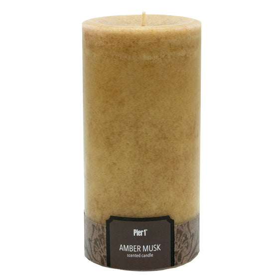 Pier-1-Amber-Musk-3x6-Solid-Pillar-Candle-Pillar-Candles