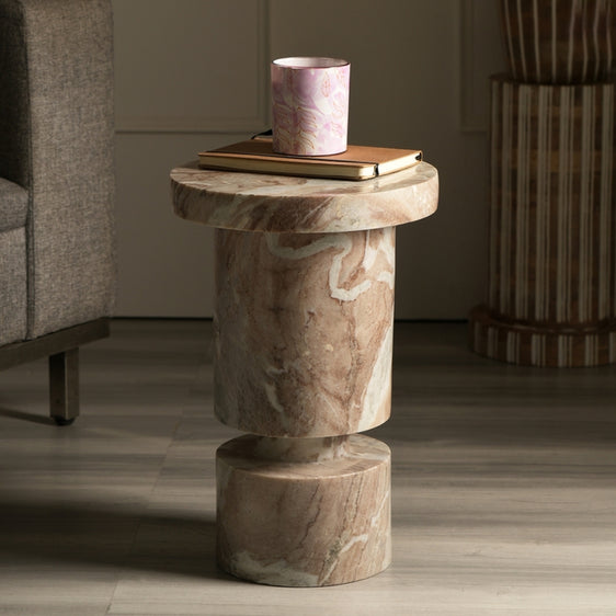 Round-Black-Marble-Coffee-Side-Table-Side-Tables