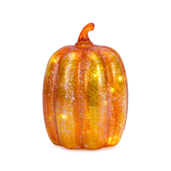 LED Lighted Mercury Glass Pumpkin Décor, Set of 4