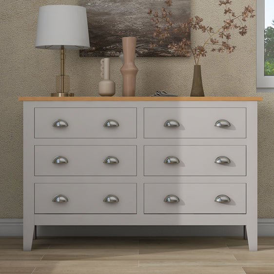 Country-Solid-6-Drawers-Dresser-with-Oak-Top-Dressers