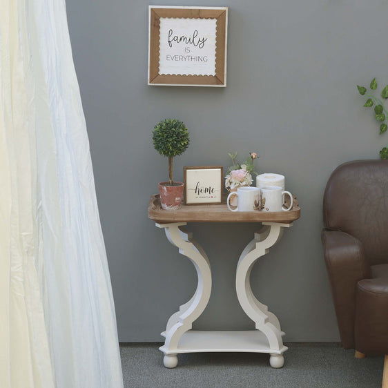 Natural-Wood-Wood-Side-Table,-Tray-Top,-Carved-Legs-End-Tables