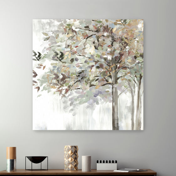 Autumn's Leaves Neutral Canvas Giclee