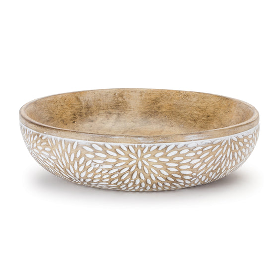 Decorative Etched Bowl 8"