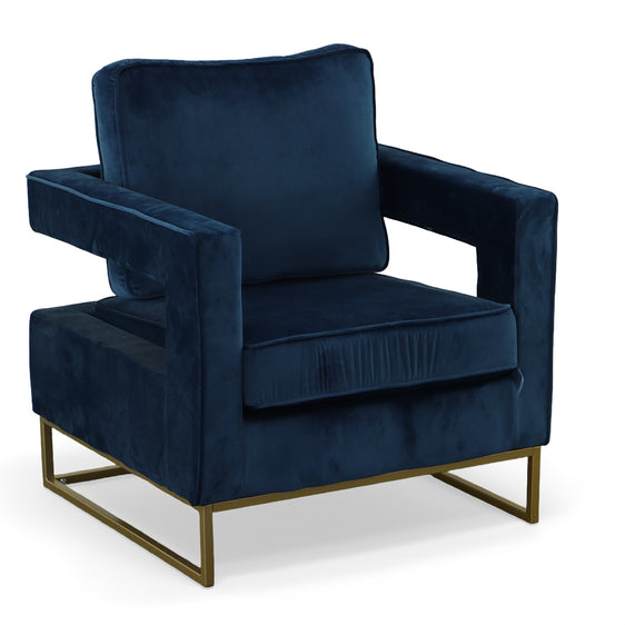 Adadon Velvet Upholstered Arm Chair