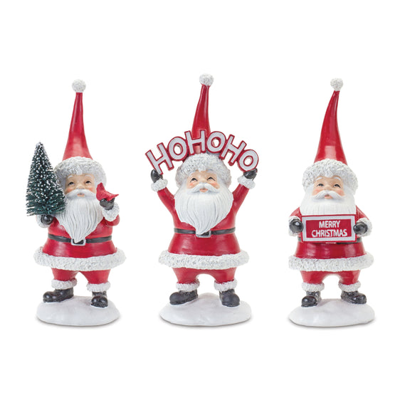 Whimsical-Santa-Figurine,-Set-of-3-Decor