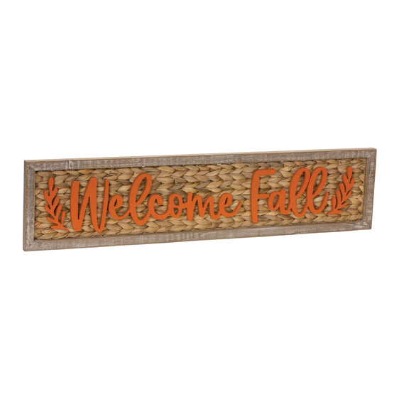 Woven Welcome Fall Sign 32"