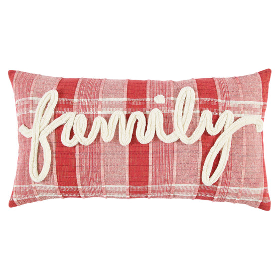 Woven Cotton Sentiment Decorative Throw Pillow