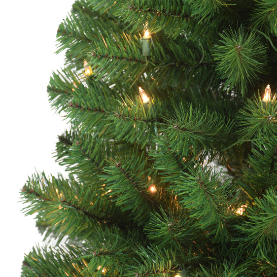 6.5 ft Pre-lit Northern Fir Artificial Christmas Tree with Clear Lights & Metal Stand