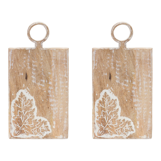 Autumn Mango Wood Cutting Board, Set of 2