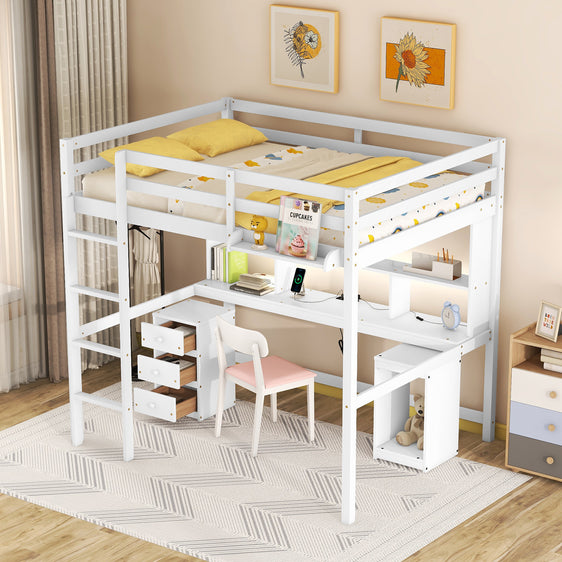 Zanesville-Loft-Bed-with-Multi-Storage-Desk,-LED-Light,-Bedside-Tray-and-Charging-Station-Beds