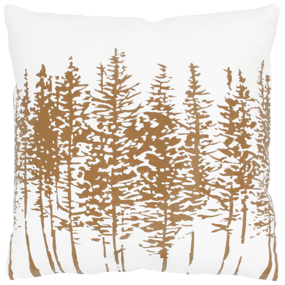 Trees Printed Cotton Pillow Cover