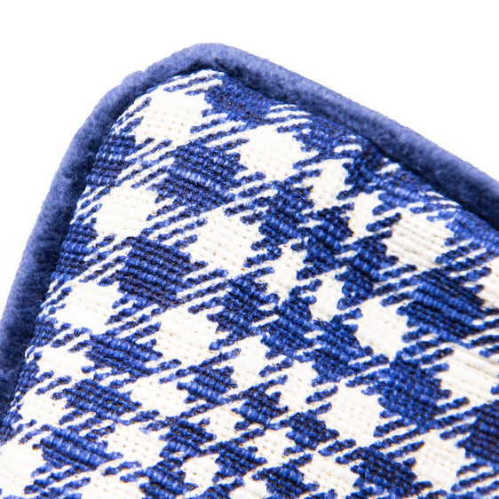 Pier 1 Blue Plaid Reversible Pillow