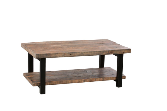 Pomona 42" Metal and Wood Coffee Table