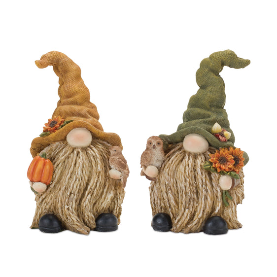 Fall-Harvest-Gnome-Figurine,-Set-of-2-Fall-Decor