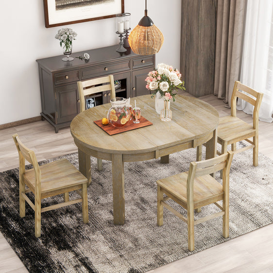 Kendall 5 Piece Dining Table Set with Storage Drawers and 4 Chairs