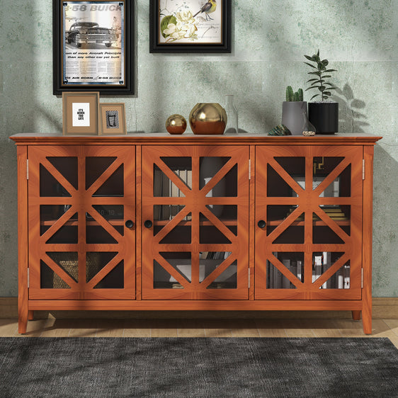 62.2’’ Accent Cabinet Modern Console Table Sideboard, Black Or Brown Options