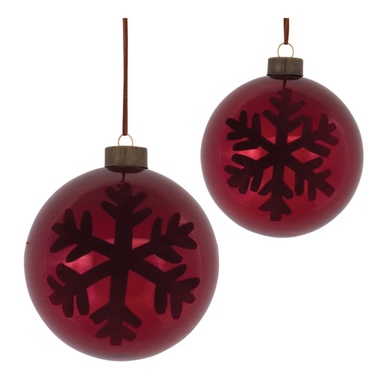 Snowflake Ball Ornament, Set of 6