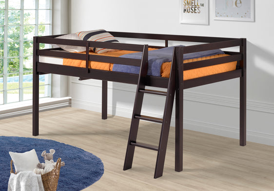 Roxy Twin Wood Junior Loft Bed, Espresso