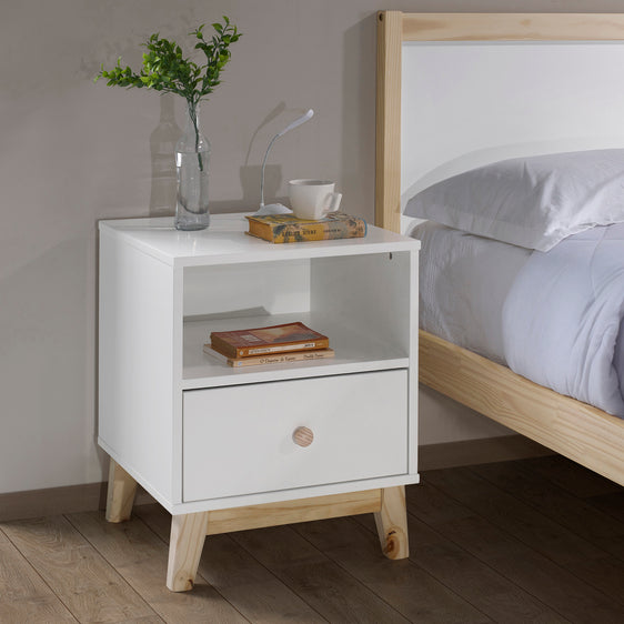 Modern 19 1/2"W One Drawer Nightstand