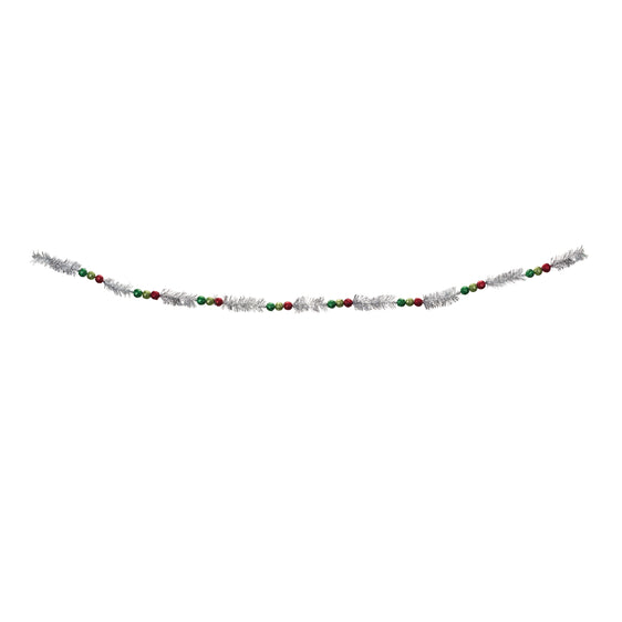 Beaded Tinsel Garland, Set of 6