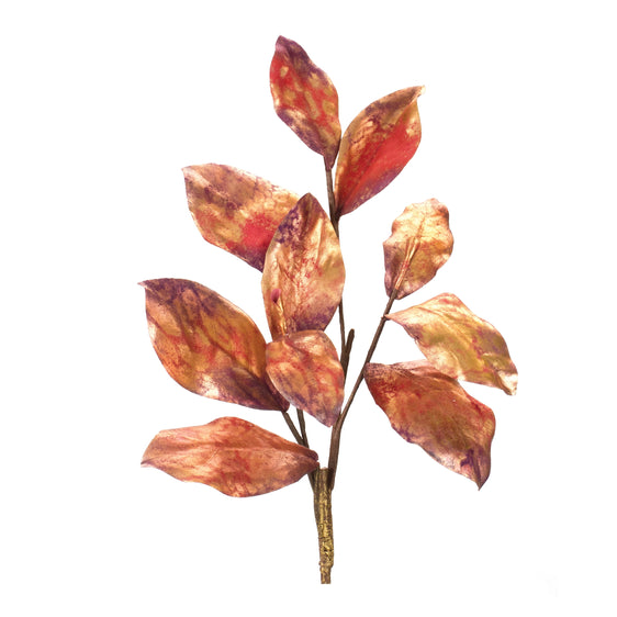 Metallic-Harvest-Leaf-Spray,-Set-of-2-Faux-Florals