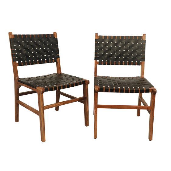 Set-of-2-Whitney-Leather-Woven-Chair-Dining-Chair