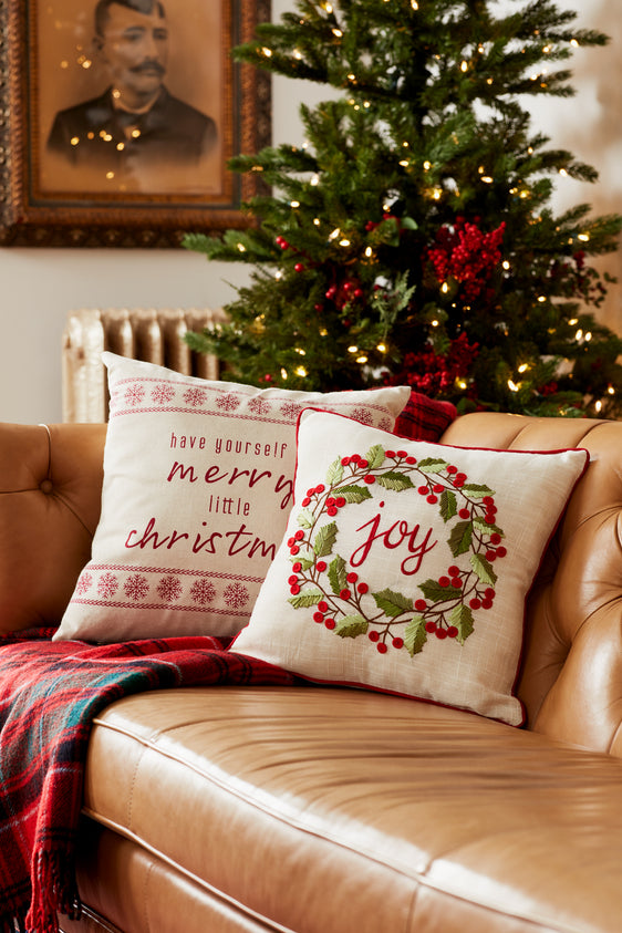 Merry Little Christmas Throw Pillow 17"