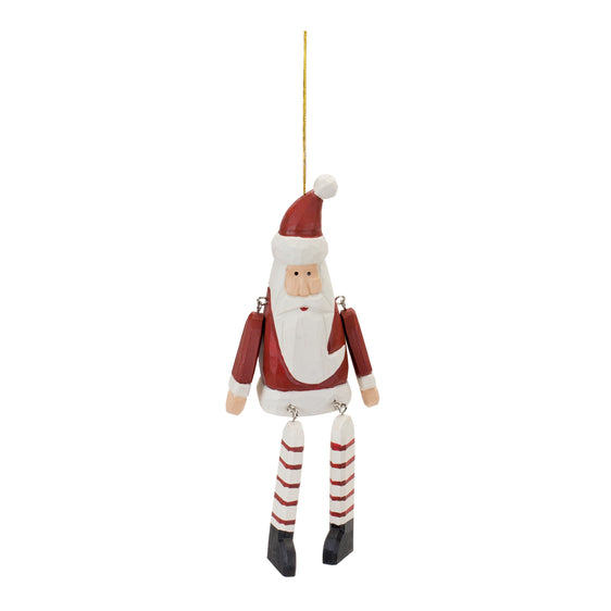 Dangle Santa Ornament, Set of 6