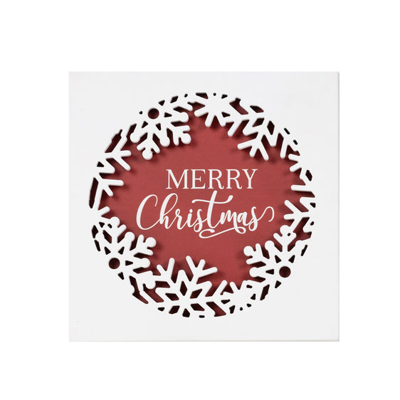 Merry Christmas Plaque 12"