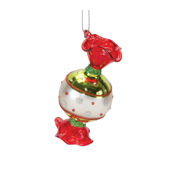 Glass Wrapped Candy Ornament, Set of 12