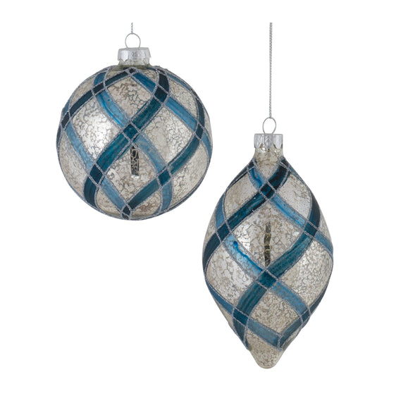 Glitter-Net-Glass-Ball-Ornament,-Set-of-6-Ornaments