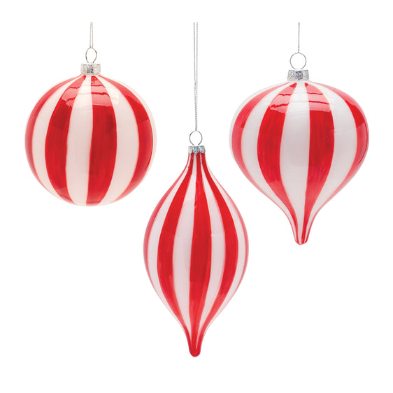 Striped-Glass-Ornament,-Set-of-6-Ornaments