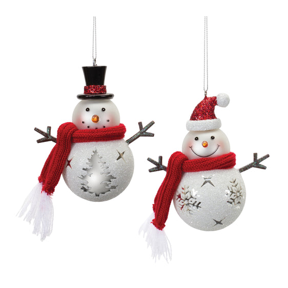 Glittered-Glass-Snowman-Ornament-(Set-of-6)-Decor