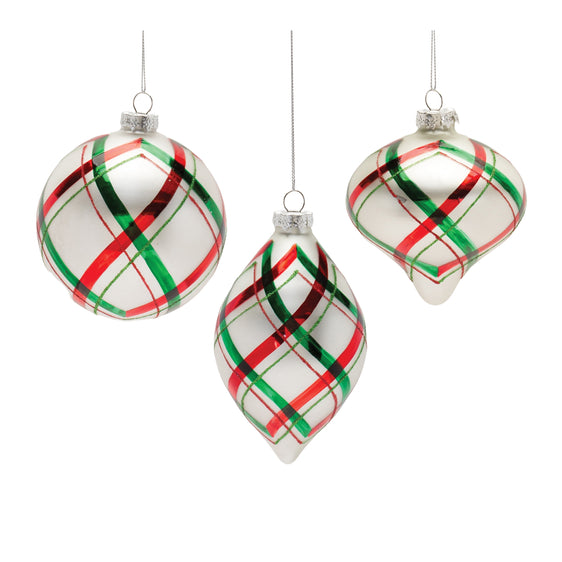 Plaid-Glittered-Glass-Ornament-(Set-of-6)-Decor