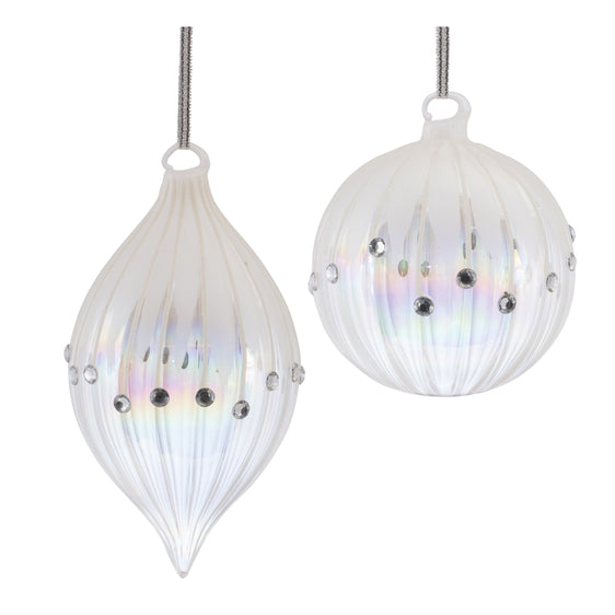 Iridescent-Jeweled-Glass-Ornament,-Set-of-6-Ornaments