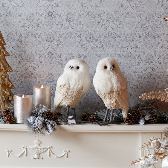 Winter-Owl-Decor,-Set-of-2-Decor