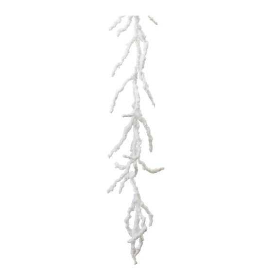 Flocked-Twig-Garland,-Set-of-2-Faux-Florals