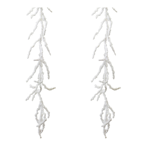 Flocked Twig Garland, Set of 2