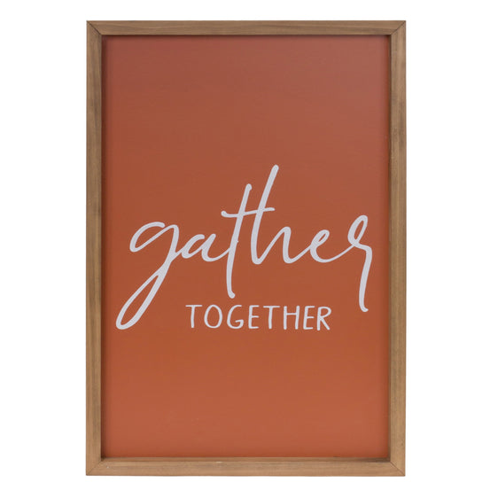 Gather and Thankful Sentiment Sign, Set of 2