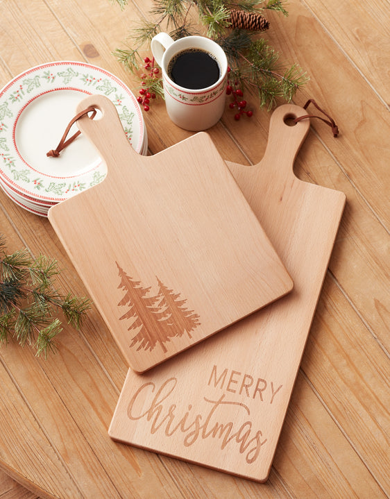 Merry-Christmas-Pine-Tree-Cutting-Board,-Set-of-2-Decor