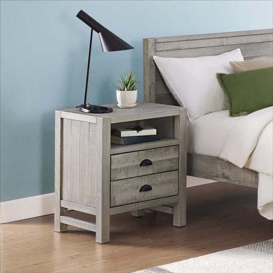 Windsor-2-Drawer-Wood-Nightstand,-Driftwood-Gray-Children's-Furniture