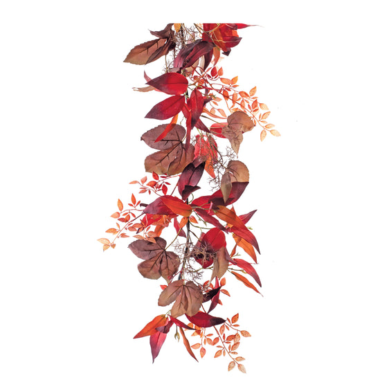 Mixed-Fall-Foliage-Garland-6'-Faux-Florals