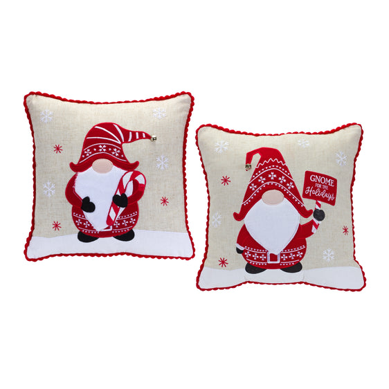 Embroidered-Gnome-and-Nordic-Snowflake-Pillow-(set-of-2)-textiles