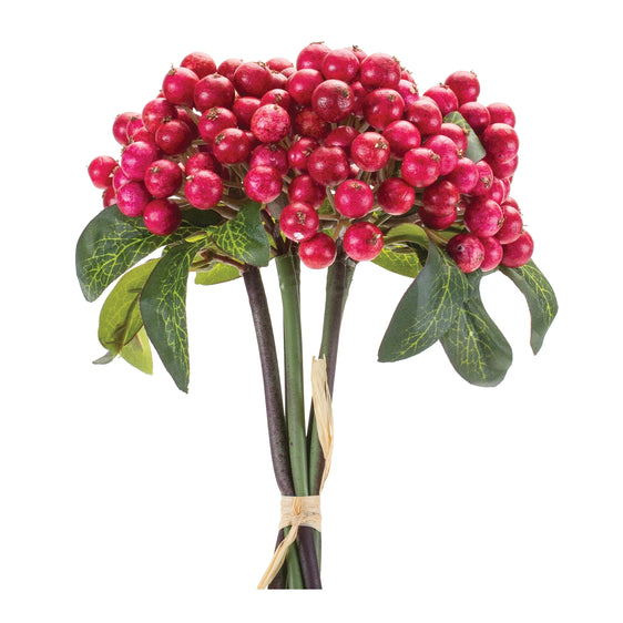 Harvest-Cranberry-Bundle,-Set-of-6-Faux-Florals