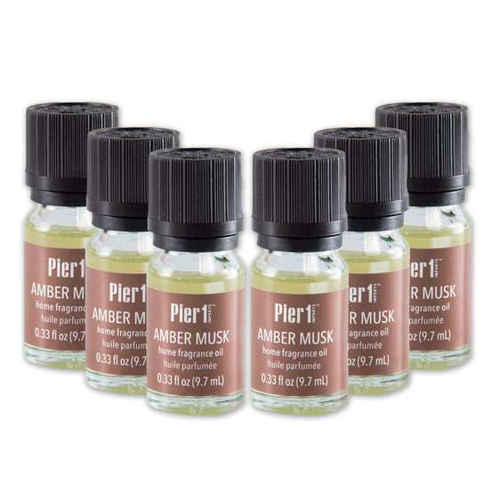 Pier 1 Amber Musk Fragrance Oil Set of 6