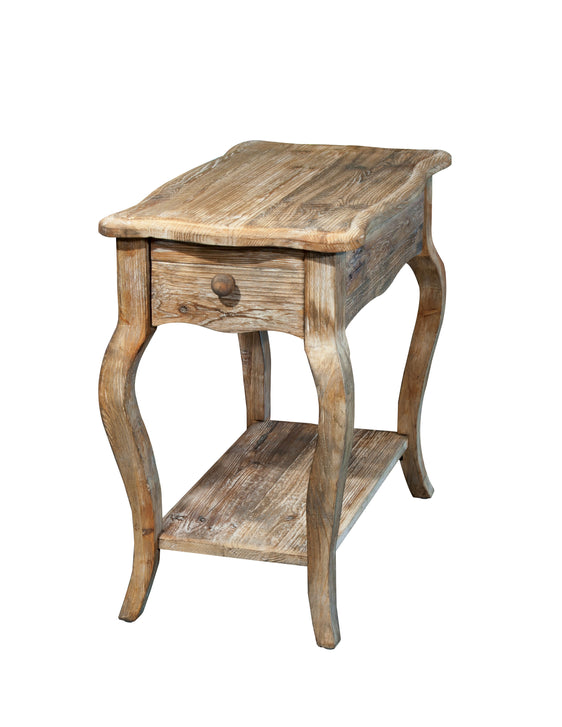 Rustic - Reclaimed Chairside Table, Driftwood