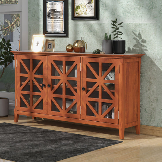 62.2’’-Accent-Cabinet-Modern-Console-Table-Sideboard,-Black-Or-Brown-Options-Buffets/Sideboards