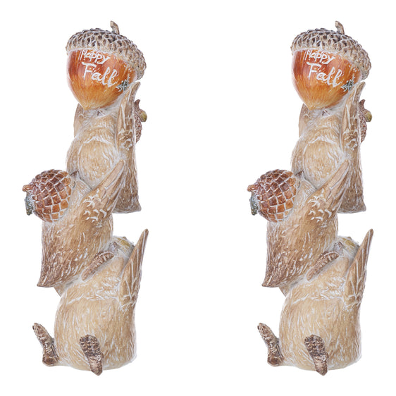 Harvest Bird Stack Figurine, Set of 2