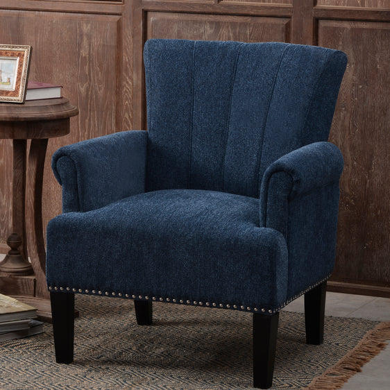 Grace Accent Armchair with Rivet Tufted Polyester