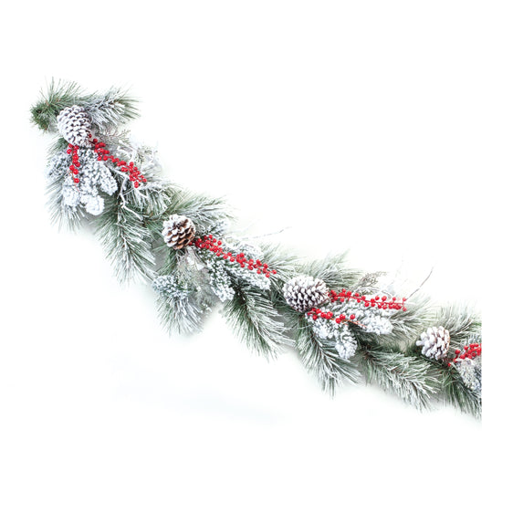 Snowy-Pine-Berry-Garland-6'-Garland